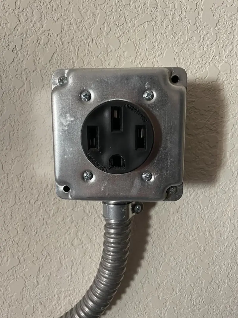 NEMA 14-50 outlet installed for Smart Home Electrical in Nolanville
